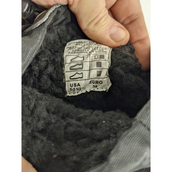 Pajar Canada Womens Winter Boots Insulated Black Lace Up Snow 5/ 5.5 EUR 36 - Picture 6 of 7